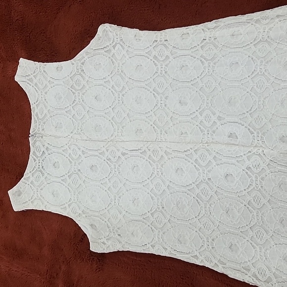 Ronni Nicole White Sheath Dress Sleeveless Scoop Neck - Picture 6 of 7